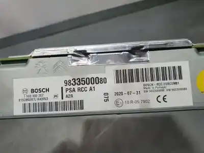 Pezzo di ricambio per auto di seconda mano impianto audio / radio cd per peugeot 308 allure riferimenti oem iam 9833500080  7503900287