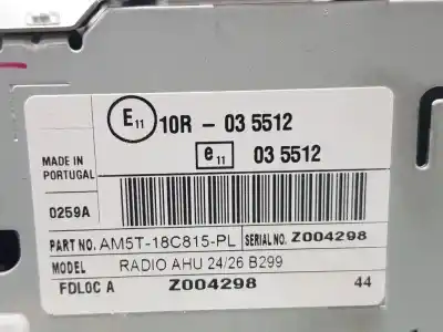 Second-hand car spare part audio system / radio cd for ford fiesta (ccn) trend oem iam references am5t18c815pl  