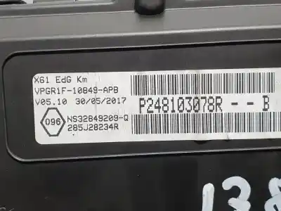 Peça sobressalente para automóvel em segunda mão quadrante por renault kangoo profesional referências oem iam p248103078r  ns32849209q