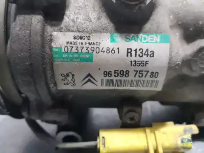 Second-hand car spare part air conditioning compressor for peugeot 207 urban oem iam references 9659875780 sd6c12 sanden 