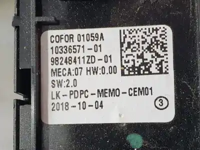 Second-hand car spare part left front power window switch for peugeot 3008 gt line oem iam references 98248411zd  1033657101