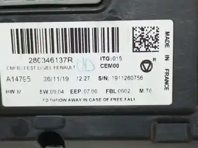 Автозапчастина б/у gps навігаційна система для renault clio v zen посилання на oem iam 280346137r  1911260756