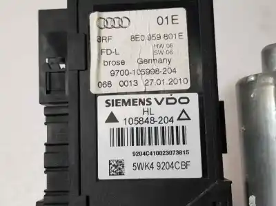 Peça sobressalente para automóvel em segunda mão motor elevador vidro traseiro esquerdo por seat exeo berlina (3r2) reference referências oem iam 8e0959801e  105848204