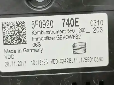 Автозапчасти б/у приборная доска за seat ateca (kh7) style ссылки oem iam 5f0920740e  a2c12362000