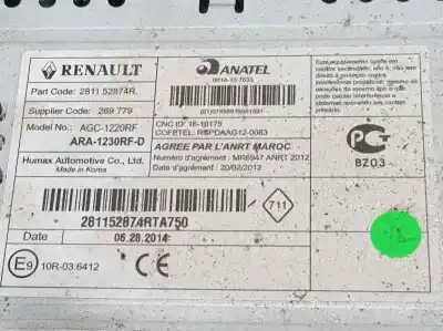 Peça sobressalente para automóvel em segunda mão sistema de áudio / rádio cd por renault clio iv expression referências oem iam 281152874r  0014127633