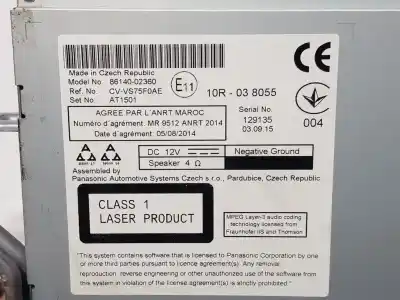 Автозапчастина б/у gps навігаційна система для toyota auris hybrid active посилання на oem iam 8614002360  10r038055