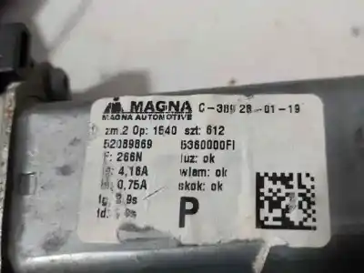Tweedehands auto-onderdeel regelaar rechts voor ruit voor fiat nuova 500 (150) lounge oem iam-referenties 52089869 magna electrico 2 pins 5360000fi