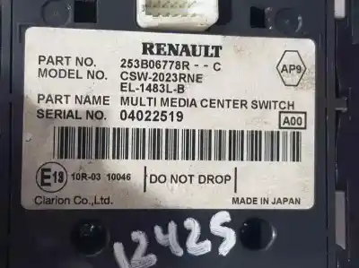 Second-hand car spare part multifunction switch for renault koleos dynamique oem iam references 253b06778r  04022519