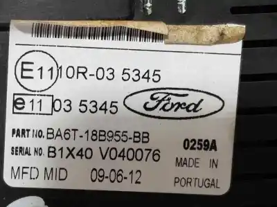 Second-hand car spare part multifunction display for ford fiesta (cb1) titanium oem iam references ba6t18b955bb  