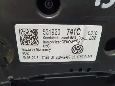 İkinci el araba yedek parçası enstrüman paneli için volkswagen golf vii lim. (bq1) last edition bmt/start-stopp oem iam referansları 5g1920741c  a2c12301300