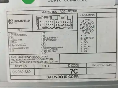 İkinci el araba yedek parçası ses sistemi / radyo cd için chevrolet captiva (c100, c140) 2.0 d oem iam referansları   