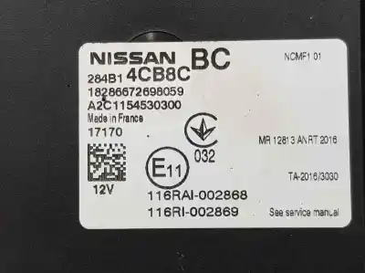 Second-hand car spare part electronic module for nissan qashqai (j11) visia oem iam references 284b14cb8c  a2c1154530300