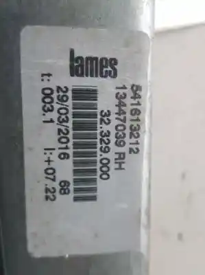 Second-hand car spare part passenger side right window regulator for opel corsa e selective oem iam references 13447039rh  541613212