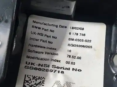 Pezzo di ricambio per auto di seconda mano pannello degli strumenti per mini mini (r56) cooper d riferimenti oem iam 9178746  bm0505522