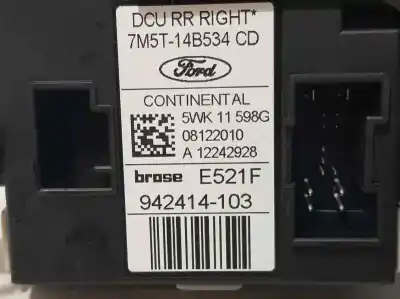 Pezzo di ricambio per auto di seconda mano motore alzacristalli posteriore destro per ford kuga (cbv) trend riferimenti oem iam 7m5t14b534cd  5wk11598g
