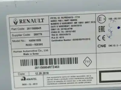 Peça sobressalente para automóvel em segunda mão sistema de áudio / rádio cd por dacia sandero essential referências oem iam   