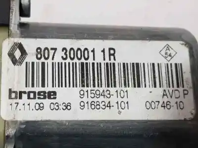 Second-hand car spare part right front window motor for renault scenic iii dynamique oem iam references 807300011r  6 pins