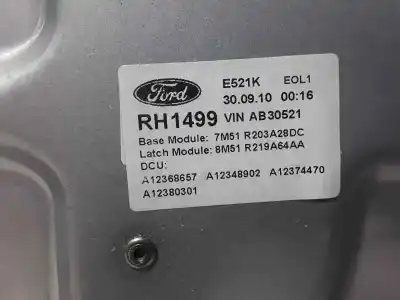 Peça sobressalente para automóvel em segunda mão elevador de vidros dianteiro direito por ford kuga (cbv) trend referências oem iam 8m51r219a64aa  