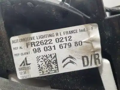 Second-hand car spare part right tailgate light for citroen ds5 desire oem iam references 9803167980  