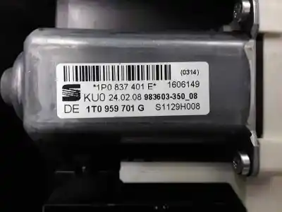 Second-hand car spare part driver left window regulator for seat leon (1p1) reference oem iam references 1p0837401e  1t0959701g