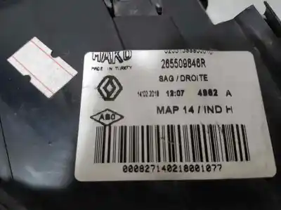 Автозапчасти б/у правый задний фонарь за renault clio iv technofeel ссылки oem iam 265509846r  