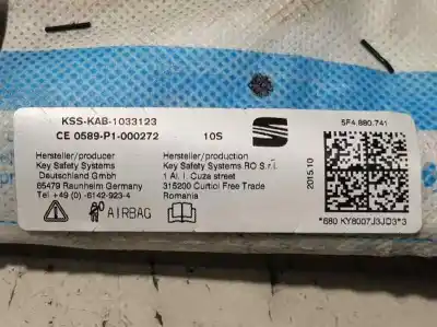 Автозапчастина б/у передня ліва подушка безпеки для seat leon st (5f8) style посилання на oem iam 5f4880741  