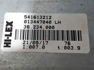 Second-hand car spare part driver left window regulator for opel corsa e van 1.3 cdti oem iam references 013447040  6 pins