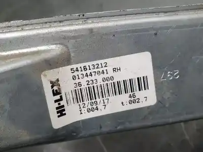 Second-hand car spare part passenger side right window regulator for opel corsa e van 1.3 cdti oem iam references 541613212 hilex electrico 6 pins 13447041