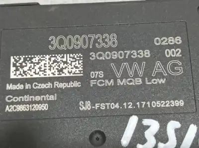 Second-hand car spare part electronic module for seat ateca (kh7) style oem iam references 3q0907338  a2c9863120950