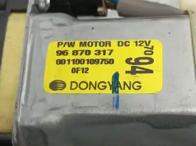 Second-hand car spare part passenger side right window regulator for chevrolet aveo ls oem iam references 96870317 dongyang electrico 2 pins 001100109750