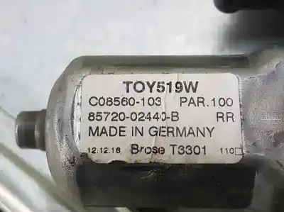 Peça sobressalente para automóvel em segunda mão elevador de vidros traseiro direito por toyota auris active referências oem iam 8572002440b  c08560103