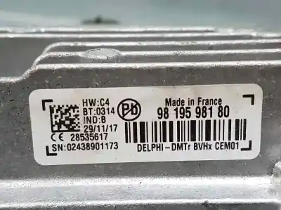 Peça sobressalente para automóvel em segunda mão centralina start/stop (ecu) por citroen c4 picasso shine referências oem iam 9819598180  28535617