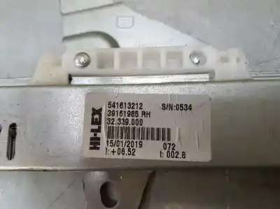 Second-hand car spare part passenger side right window regulator for opel corsa e design line oem iam references 541613212  39161985