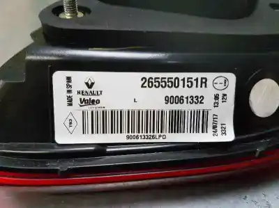 Peça sobressalente para automóvel em segunda mão farolim traseiro esquerdo por renault kadjar experience referências oem iam 265550151r  90061332