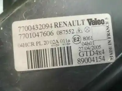 Second-hand car spare part left headlight for renault scenic rx4 (ja0) 1.9 dci salomon oem iam references 7700432094  89004154