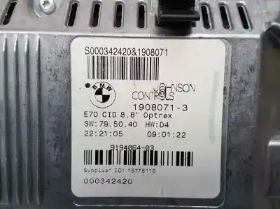 Tweedehands auto-onderdeel multifunctioneel display voor bmw x6 (e71) 3.5d oem iam-referenties 9194064  19080713