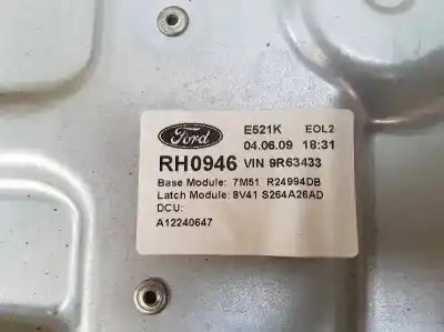 Peça sobressalente para automóvel em segunda mão elevador de vidros traseiro direito por ford kuga (cbv) trend referências oem iam 8v41s264a26ad  7m51r24994db