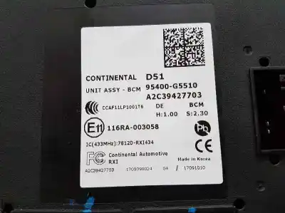 Second-hand car spare part electronic module for kia niro concept oem iam references 95400g5510  a2c39427703