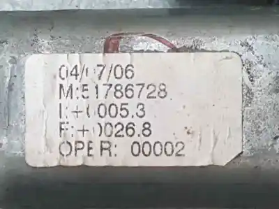 Автозапчастина б/у регулятор переднього правого скла для fiat grande punto (199) 1.4 16v dynamic (01.2007->) посилання на oem iam 51786728  2 pins