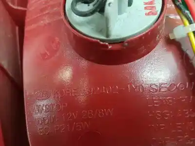 Peça sobressalente para automóvel em segunda mão farolim traseiro direito por kia picanto basic referências oem iam 924021y0  