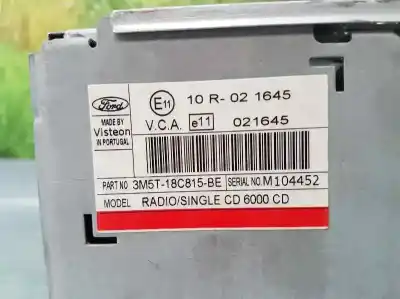 Автозапчастина б/у аудіо система / радіо cd для ford focus c-max (cap) ambiente (d) посилання на oem iam 3m5t18c815be  