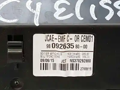 Автозапчасти б/у многофункциональный дисплей за citroen c-elysée millenium ссылки oem iam 9809263580  2768618