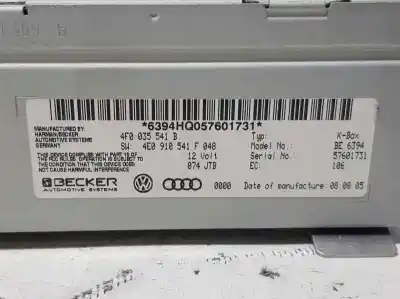 Second-hand car spare part gps navigation system for audi a6 berlina (4f2) 3.0 tdi quattro (165kw) oem iam references 4f0035541 4e0910541f 