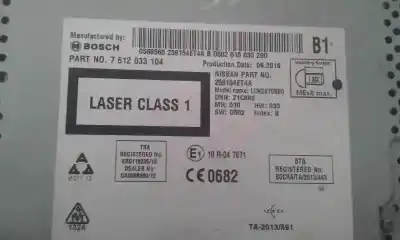 Pezzo di ricambio per auto di seconda mano sistema di navigazione gps per nissan qashqai (j11) acenta riferimenti oem iam lcn2k70b00  7612033104