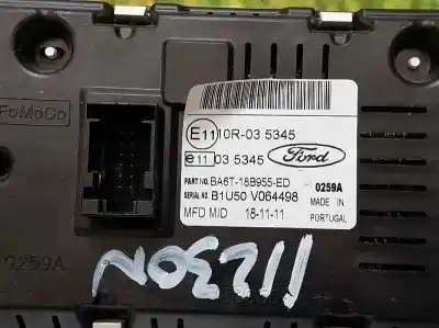 Second-hand car spare part multifunction display for ford fiesta (cb1) ambiente oem iam references ba6t18b955ed  