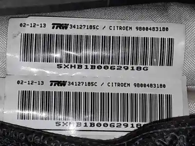 Автозапчастина б/у передня права подушка безпеки для citroen c4 picasso exclusive посилання на oem iam 9800483180  34127185c