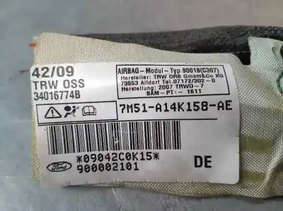 Peça sobressalente para automóvel em segunda mão airbag de cortina dianteiro direito por ford focus lim. (cb4) titanium referências oem iam 7m51a14k158ae  34016774b