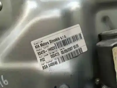 Автозапчасти б/у регулятор стекла заднего левого за kia cee´d active ссылки oem iam 834701h020  6 pins