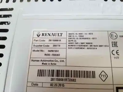 Автозапчасти б/у аудиосистема / радио cd за renault clio iv authentique ссылки oem iam 281159981r harn1002 269779