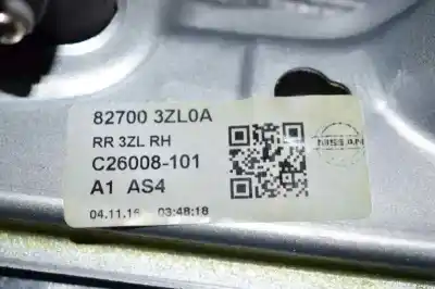 Автозапчасти б/у задний правый стеклорегулятор за nissan pulsar (c13) acenta ссылки oem iam 827003zl0a  2 pins